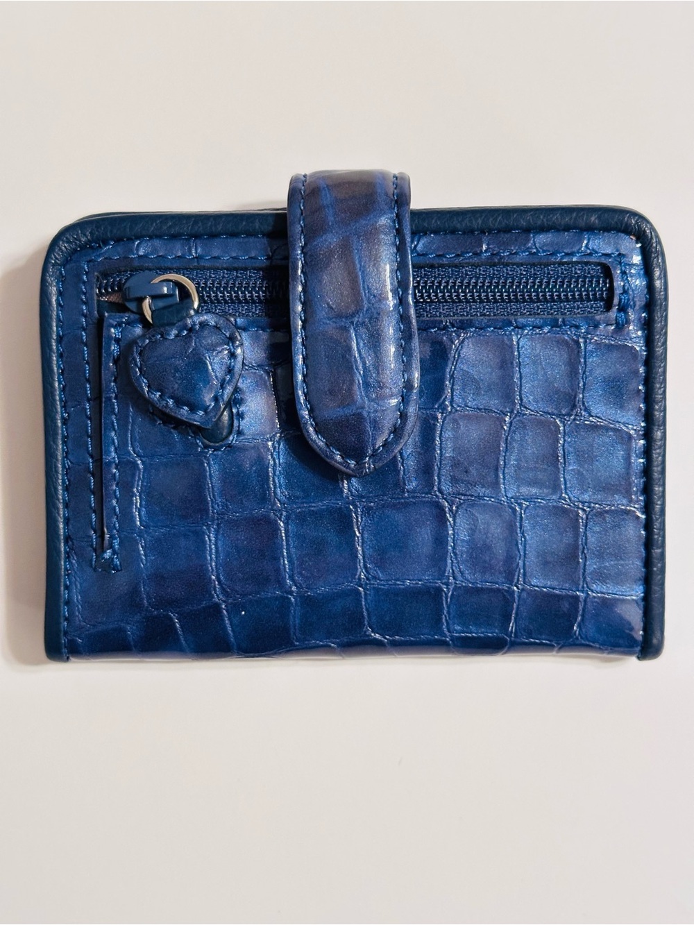 NWOT Brighton Bellissimo Blue Heart Small Wallet - Picture 4 of 12